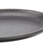 Lodge 10 x 7.5 Inch Cast Iron Oval Serving Griddle – Cast Iron Fajita Pan with Signature Teardrop Handle – Fajita Skillet for Use in the Oven, on the Stove, or on the Grill or Over a Campfire – Black