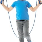 Kids Jump Rope, 75 Inch, Blue and Orange, Exercise Fitness Skipping Rope