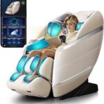 4D Full Body Massage Chair with Flexible 166° Track, Reading Light, 18 Massage Modes, 11 Techniques, 36 Airbags, Zero Gravity Recliner with Yoga Stretch and Foot Massage Beige