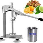 Heavy Duty Hand Juicer – Orange Crush Machine & Nut Chopper, Manual Citrus Juicer for Freshly Squeezed Orange, Lemon & Lime Juice, Easy to Use & Clean
