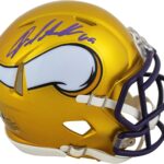 Vikings Jared Allen Authentic Signed Flash Speed Mini Helmet BAS Witnessed
