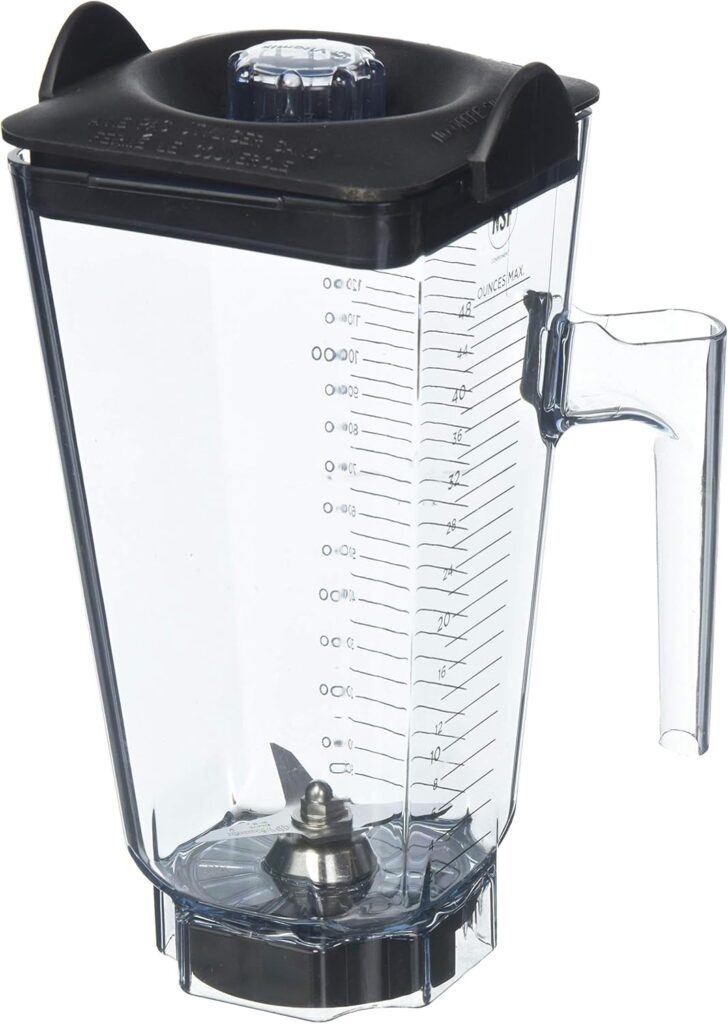 Vitamix 15504 Commercial NSF Wet Blade and Lid Vita Mix Standard Stackable Container, 48 oz., Clear