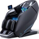 A860 Full Body 4D Massage Chair-Health Detection,Dual-Core System, 125°-166° i-Open Flexible Rail,Top Grain Genuine Cowhide,Customizable Programs,APP Control, AI Voice Control, 20+5 Modes(Deep Black)