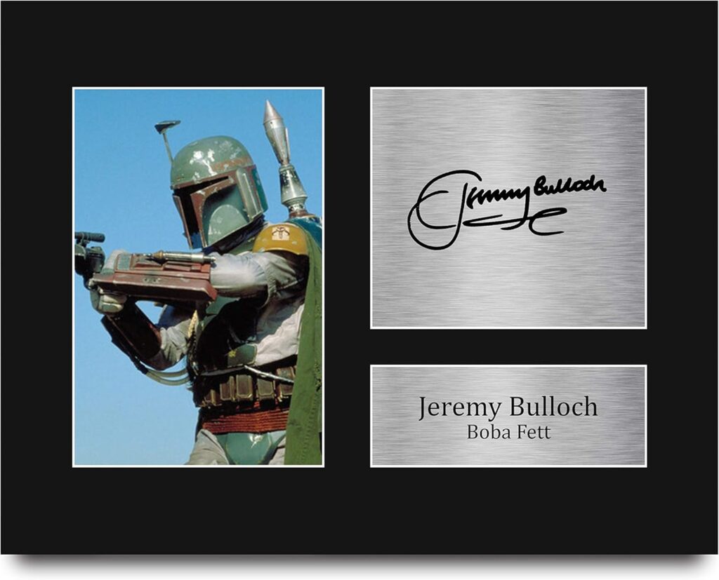 HWC Trading Jeremy Bulloch USL Signed Printed Autograph Star Wars Boba Fett Print Photo Picture Display – US Letter Size
