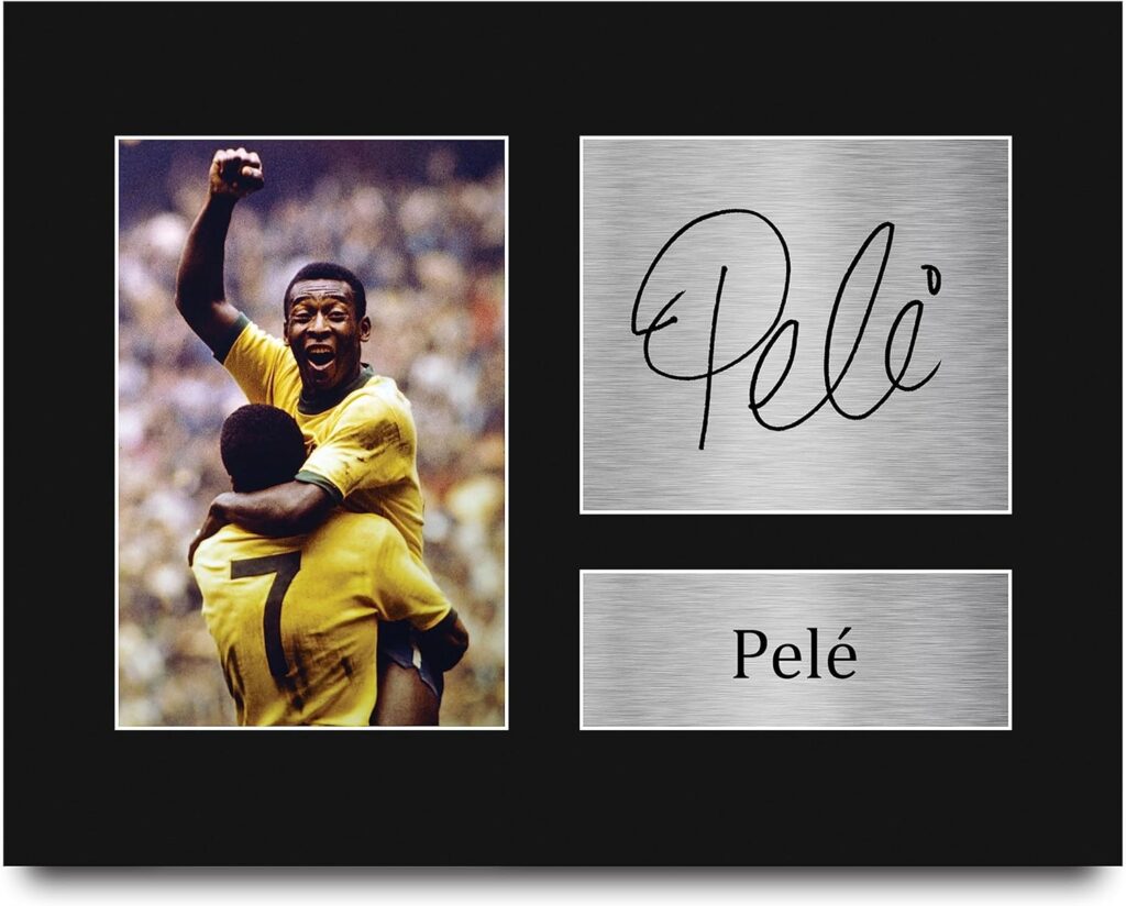 HWC Trading Pele Gifts Signed Printed Autograph Brazil Print Photo Picture Display – US Letter Size