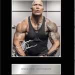 iconic pics Dwayne Johnson Signed Mounted Photo Display
