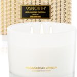 96NORTH Luxury Vanilla Soy Candles | Large 3 Wick Jar Candle | Up to 50 Hours Burning Time | 100% Natural Soy Wax | Relaxing Aromatherapy Aesthetic Candle | Housewarming Gift for Men and Women