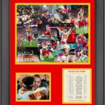 Framed Kansas City Chiefs Super Bowl LVII Champions Football 11″x14″ Three Photo Collage