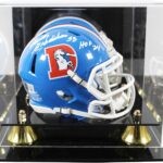 Broncos Randy Gradishar “HOF” Signed 1975-96 TB Speed Mini Helmet W/Case BAS W