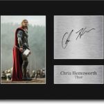 HWC Trading Chris Hemsworth USL Signed Printed Autograph Thor The Avengers Print Photo Picture Display – US Letter Size