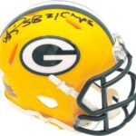 Andre Rison Autographed Bay Packers Yellow Speed Mini Helmet “SB 31 Champs” JSA Stock #232852 – Autographed NFL Mini Helmets