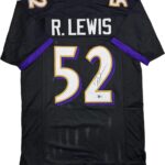 Autographed/Signed Ray Lewis Baltimore Black Football Jersey JSA COA