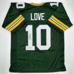Autographed/Signed Jordan Love Green Bay Green Football Jersey Beckett BAS COA
