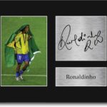 HWC Trading Ronaldinho Gifts Signed Printed Autograph Brazil Photo Display – US Letter Size