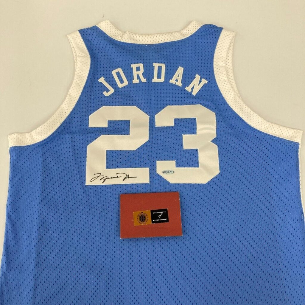 Michael Jordan Signed Nike North Carolina Tar Heels Jersey UDA Upper Deck COA – Autographed College Jerseys