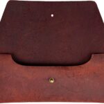 Leather Cash Envelope Wallet, Money Pouch Reusable Budget Envelope Wallet, Leather Cash Holder With One Slot Holder, Handmade, Full Grain Leather Vintage (Shedron)