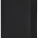 VALENCHI Genuine Real Leather Trifold Men’s Wallet – With Card Holder Slots, ID Window and Currency Compartment (Black Shrunken TF03)