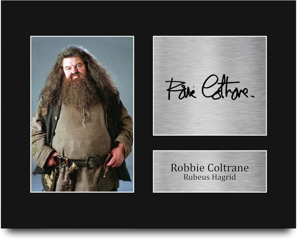 HWC Trading Robbie Coltrane Harry Potter Rubeus Hagrid Gifts Printed Signed Autograph Picture for Movie Memorabilia Fans – US Letter Size
