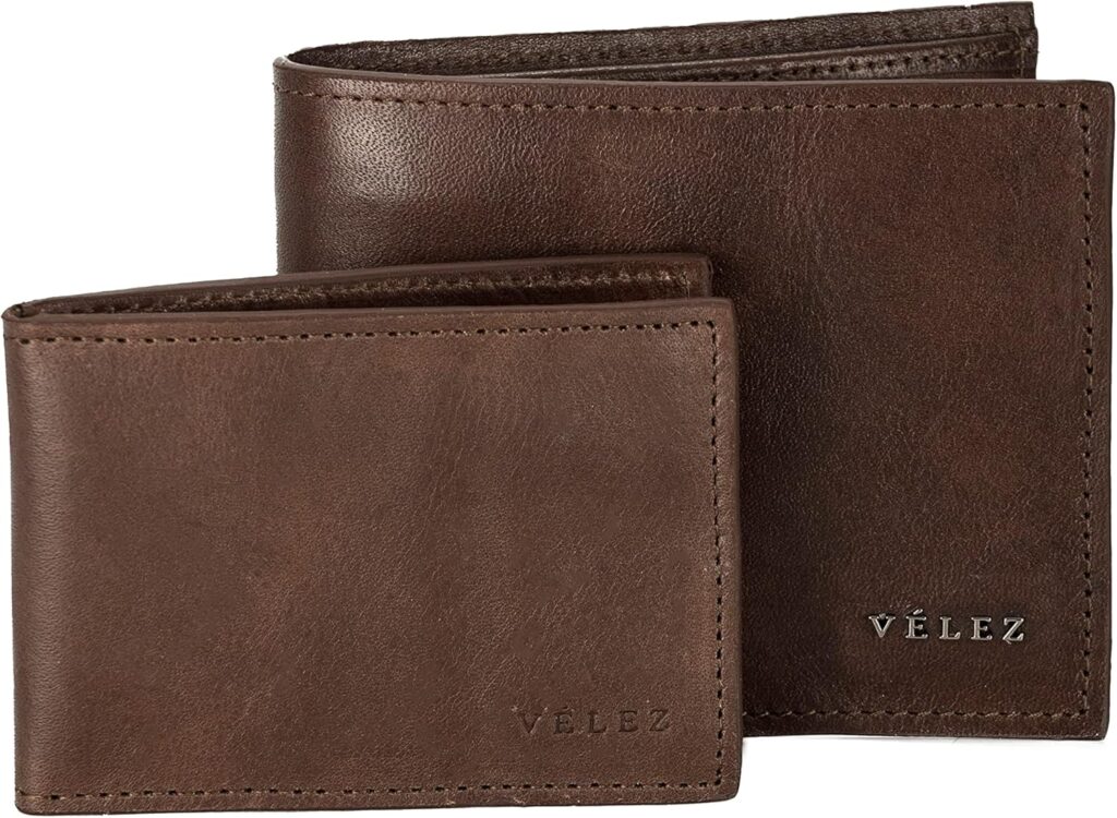 Full Grain Leather Card Holder for Men, (3.9″ X 3.1″ X 0.8″) – Slim, Brown Business Card Wallet with RFID Blocking, Bill Compartment & Vintage Look – Durable & Stylish, Handcrafted in Colombia