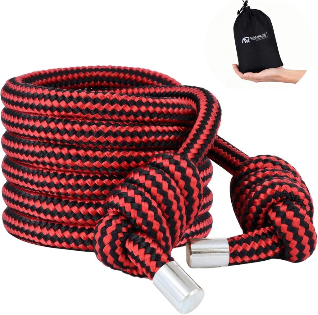 Flow Rope Weighted Fitness Jump Rope for Women Men Workout, Adjustable 1/1.44lb Heavy Rope for Adult Exercise, Mobility & Coordination Training at Home Gym & Outdoors