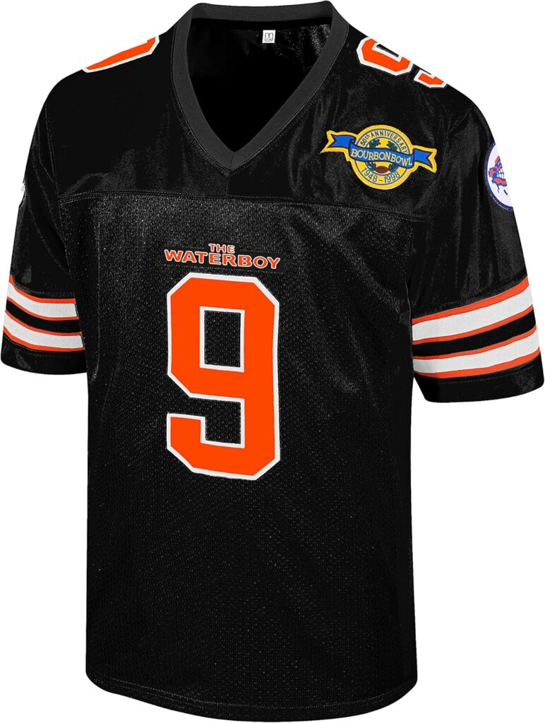 Bobby Boucher #9 The Waterboy Adam Sandler Movie Mud Dogs Bourbon Bowl Football Jersey
