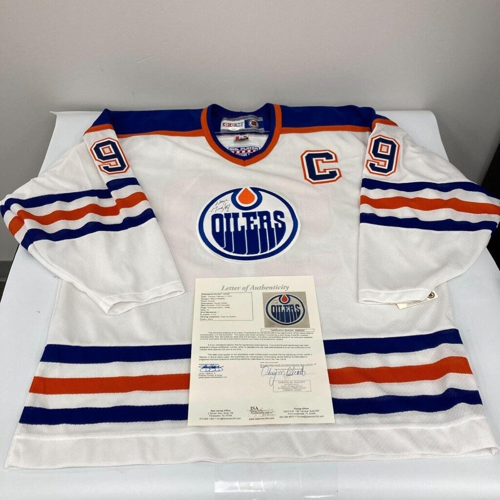 Wayne Gretzky Signed Authentic CCM Edmonton Oilers Game Model Jersey JSA COA – Autographed NHL Jerseys