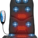 COMFIER Back Massager for Chair – Upgraded Vibration Chair Massager, Deep Tissue Back Massager for Pain Relief, Massage Chair Pad with Graphene Heating,Gifts for Dad Mom Men Women