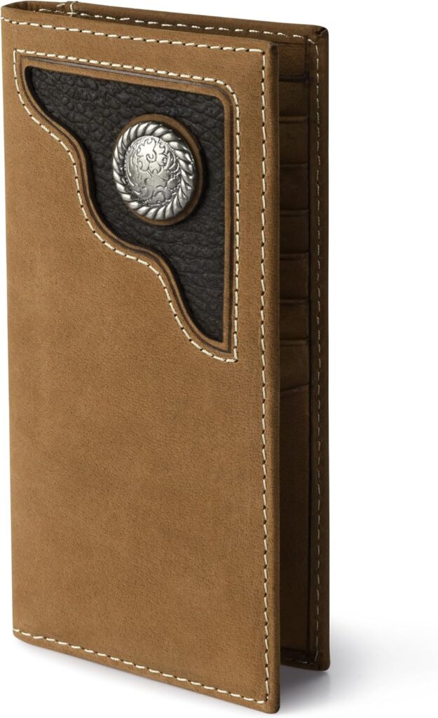 Wrangler Genuine Leather Bifold Wallet for Men – Long Wallets | Western Rodeo Wallets for Men with Extra Capacity & Gift Ready