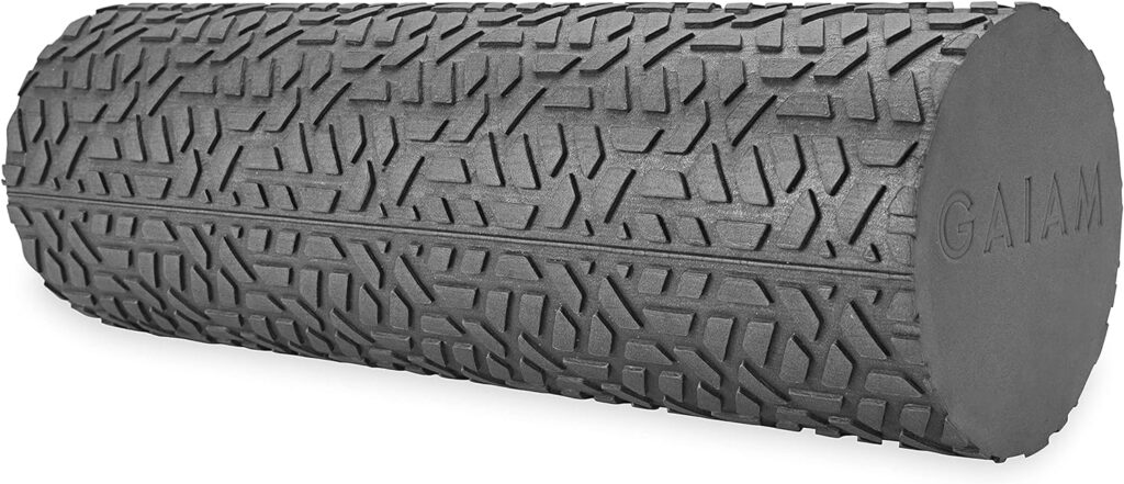 Gaiam Restore Compact Textured Foam Roller for Muscle Repair and Exercise – 12”L X 4″ Diameter Massager Roller – Ideal for Improved Circulation and Easing Muscle Tension