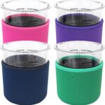 Reusable Ice Cream Sleeve, 4 Pcs Neoprene Insulated Sleeves for Creami Deluxe Pints, Compatible with NC501, NC500 Series Deluxe Ice Cream Maker Containers, Only Sleeve(Colorful,24oz)
