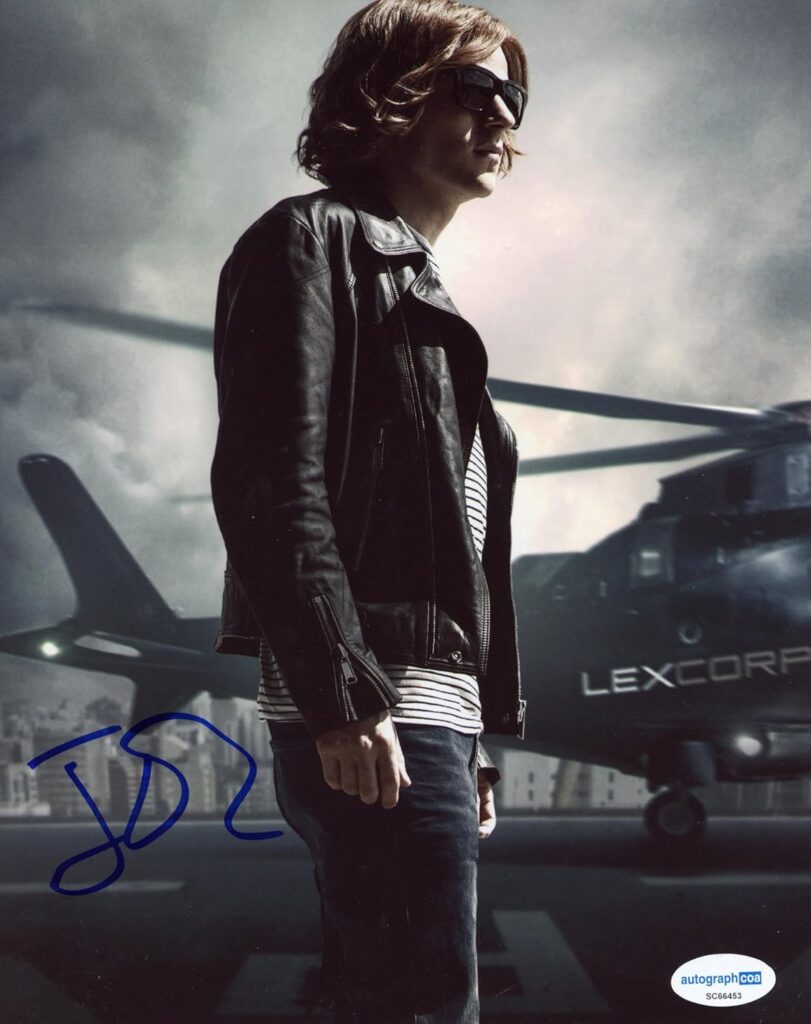 Jesse Eisenberg “Batman v Superman” AUTOGRAPH Signed ‘Lex Luthor’ 8×10 Photo F ACOA