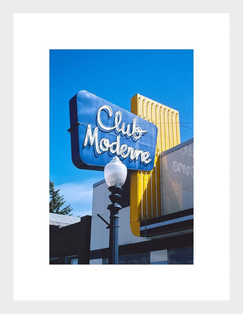 LIVESTOCK Classic Prints Gallery Vintage Wall Art Americana Decor Club Moderne Sign in Anaconda Montana by Famed Photographer John Margolies, Roadside America Poster, Printed and Framed in The USA