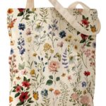 Aesthetic Canvas Tote Bag – Reusable Shoulder Tote Bag for Women Lady Casual Vacation, Shopping, Work, Gym