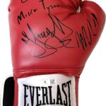 Mike Tyson Autographed Boxing Glove Duo Signed by DJ Jazzy Jeff with ‘I Think I Can Beat Mike Tyson’ Inscription Beckett Authentic Sports Memorabilia