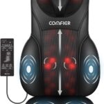 COMFIER Shiatsu Back Massager with Heat, Deep Kneading & Rolling Massage Chair Pad, Chair Massager for Office Home Use, Gift for Dad Mom