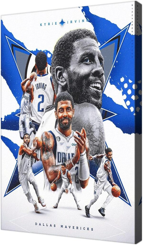 Basketball Superstar Kyrie Irving Signed Poster For Kids Fans Room Bedroom Wall Decor-Sports Star Posters Canvas Art Print Picture For Teen Boy Birthday Gifts