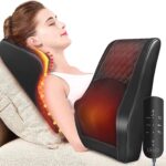 Boriwat Back Massager with Heat, 3D Kneading Massage Pillow for Back, Neck, Shoulder, Leg Pain Relief Deep Tissue, Gifts for Women Men Mom Dad