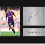 HWC Trading Lionel Messi Barcelona Gifts USL Printed Signed Autograph Picture for Soccer Fans and Supporters – US Letter Size