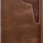 House of Jack Co. Deer Ornament Long Bifold Wallet for Men and Outdoorsmen, Rodeo Wallet, Full Grain Cowhide Leather Wallet, Brown