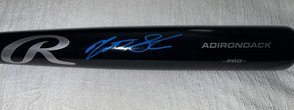 Matt Shaw Cubs Autographed Signed Black Baseball Bat BECKETT Witness Hologram