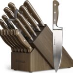 Knife Set, Astercook 17-Pieces Forged Kitchen Knife Set with Block – Full-Tang Stainless Steel Knives, Forged Triple Rivet, Luxury Walnut Handles, Gift-Ready Collection
