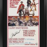 HWC Trading The Good, The Bad & The Ugly Movie Poster Clint Eastwood Signed 16 x 12 inch Framed Gift Printed Autograph Film Print Photo Picture Display – 16″ x 12″ Framed