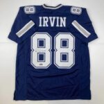 Facsimile Autographed Michael Irvin Dallas Blue Reprint Laser Auto Football Jersey Size Men’s XL