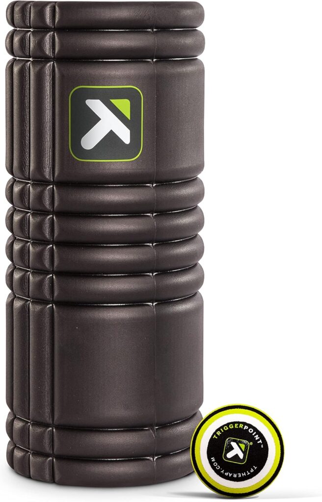 TriggerPoint Grid Patented Multi-Density Foam Massage Roller (Back, Body, Legs) for Exercise, Deep Tissue and Muscle Recovery – Relieves Muscle Pain & Tightness, Improves Mobility & Circulation (13″)