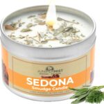 Sedona Smudge Candle (6oz) Awaken The Spirit – Energy Cleansing Candle for Meditation, Protection – Soy Wax with Sage, Cedar & Sweetgrass – Spiritual for Intention & Healing – Made in The USA