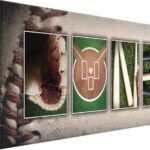 Block Mount SM – Personalized Baseball Name Art Print for Man cave, Boys Room, or Office!