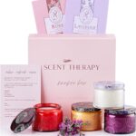 Aromatherapy Candle Set – 6-Piece, Multicolor – Stress Relief Scented Candles for Women – Bath Votives for Tub Relaxation