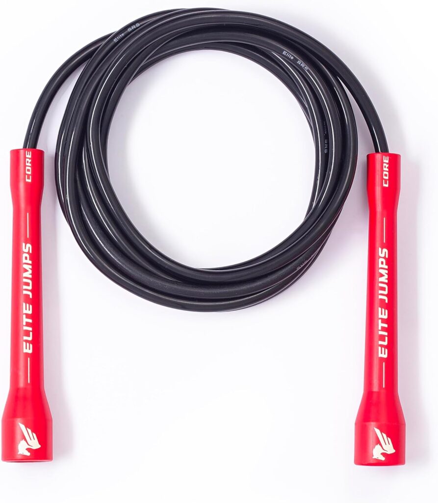 Elite Jumps Core Jump Rope – Indoor/outdoor adjustable jump rope for Training and Fitness – 6mm PVC Skip Rope for Fitness – Unbreakable Handles with Tangle-Free Jumping Rope for Workout