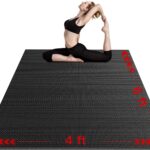 VTORY Extra Thick Large Exercise Mat, 6’x4’/7’x5’/8’x6’/10’x6’x8mm(1/3 inch) , Non-Slip, PVC, Ultra Durable, Heavy-Duty Mat, Shoes-Friendly, High-Density, Large Wide Yoga Mat, Workout Mat for Home Gym, Cardio, Strength, HIIT, MMA