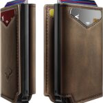 BULLIANT Men Wallet Leather Wallet Card Holders Money Clip for Men 10Cards-Magnetic Flip on Metal Case